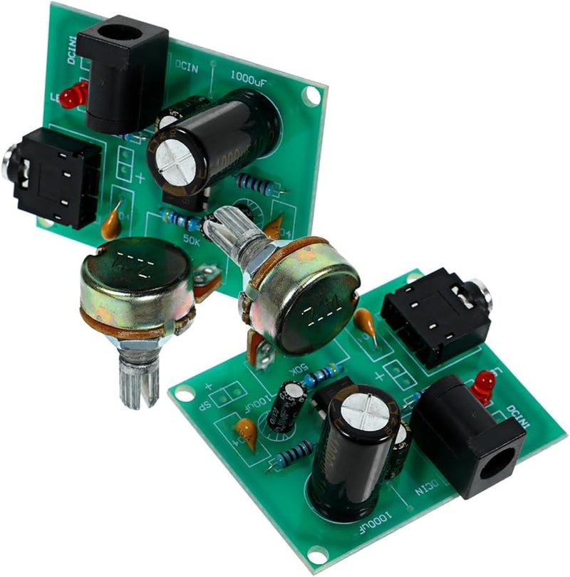 2 Sets DIY Mini Amplifier Kit Stereo Audio Amp Board Low Power Consumption Soldering Practice - Image 1